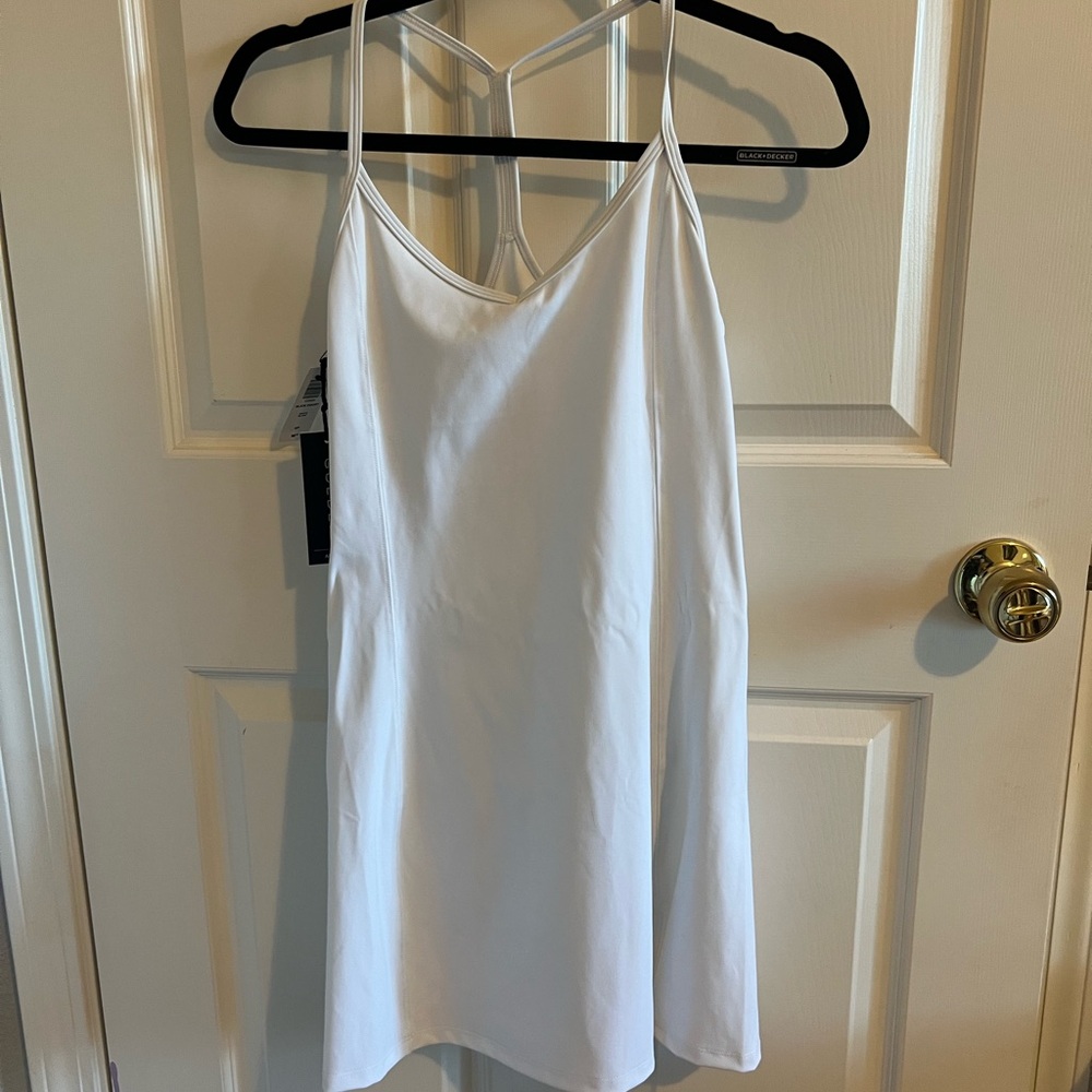 Aritzia White Athletic Dress with Spaghetti Straps
